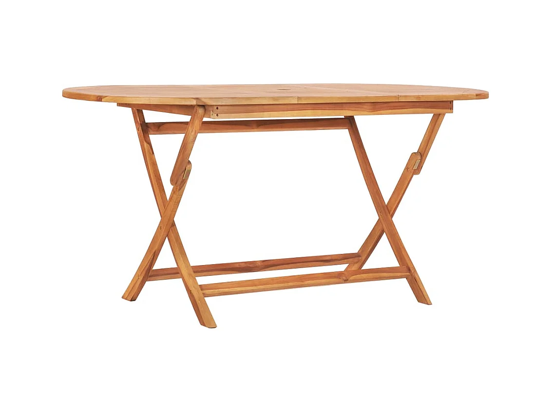 Glabbeek  Ensemble à manger d'extérieur pliable 9 pcs Bois solide de teck