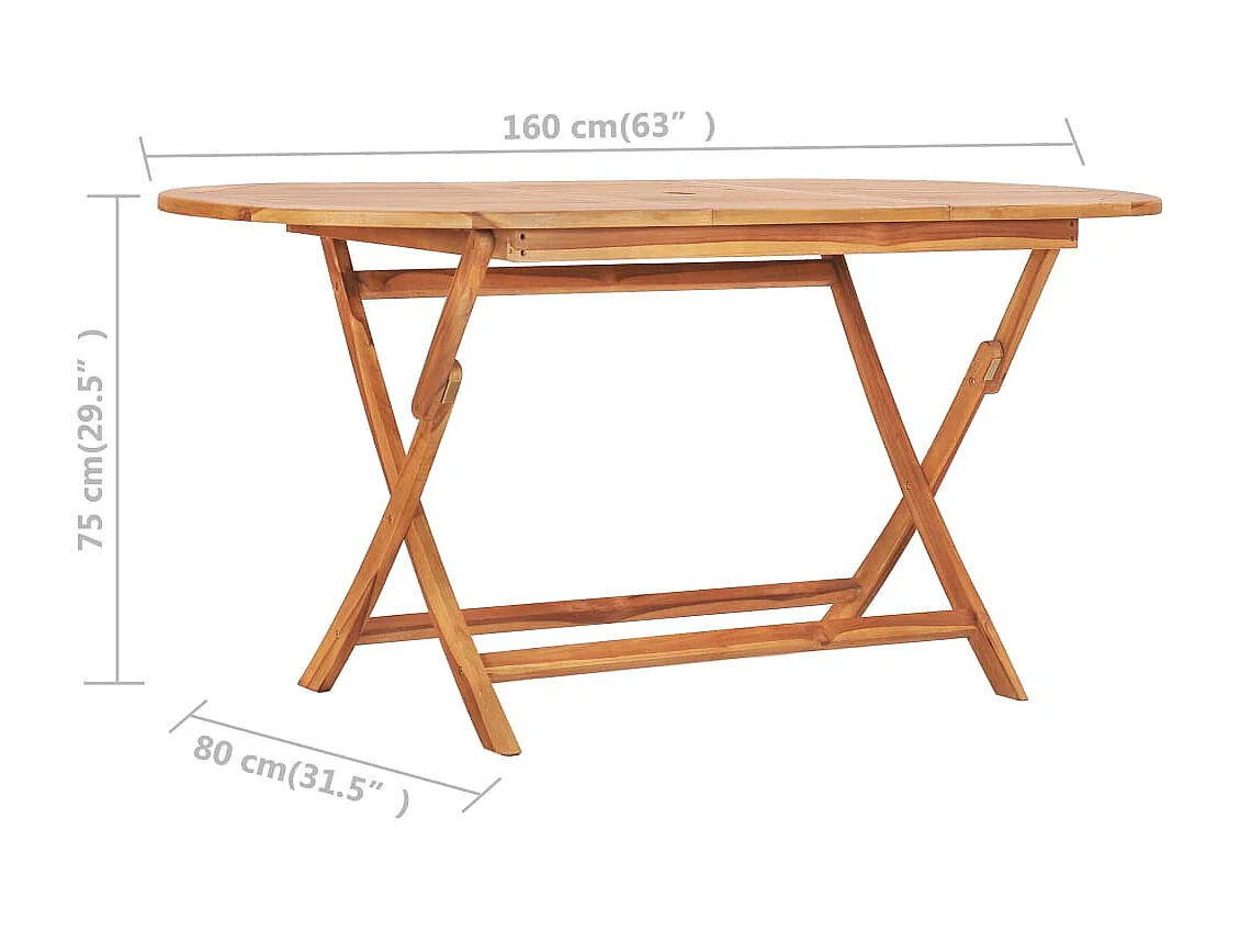 Glabbeek  Ensemble à manger d'extérieur pliable 9 pcs Bois solide de teck