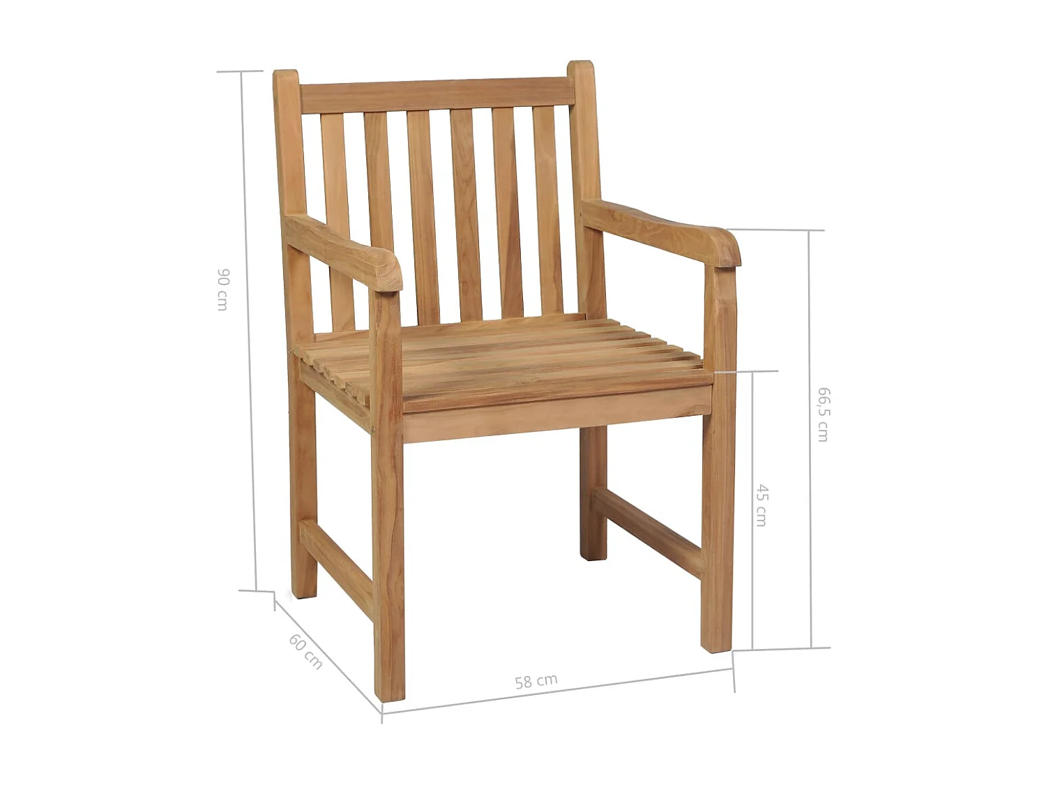 Uldum  Ensemble à manger d'extérieur 5pcs Bois solide de teck