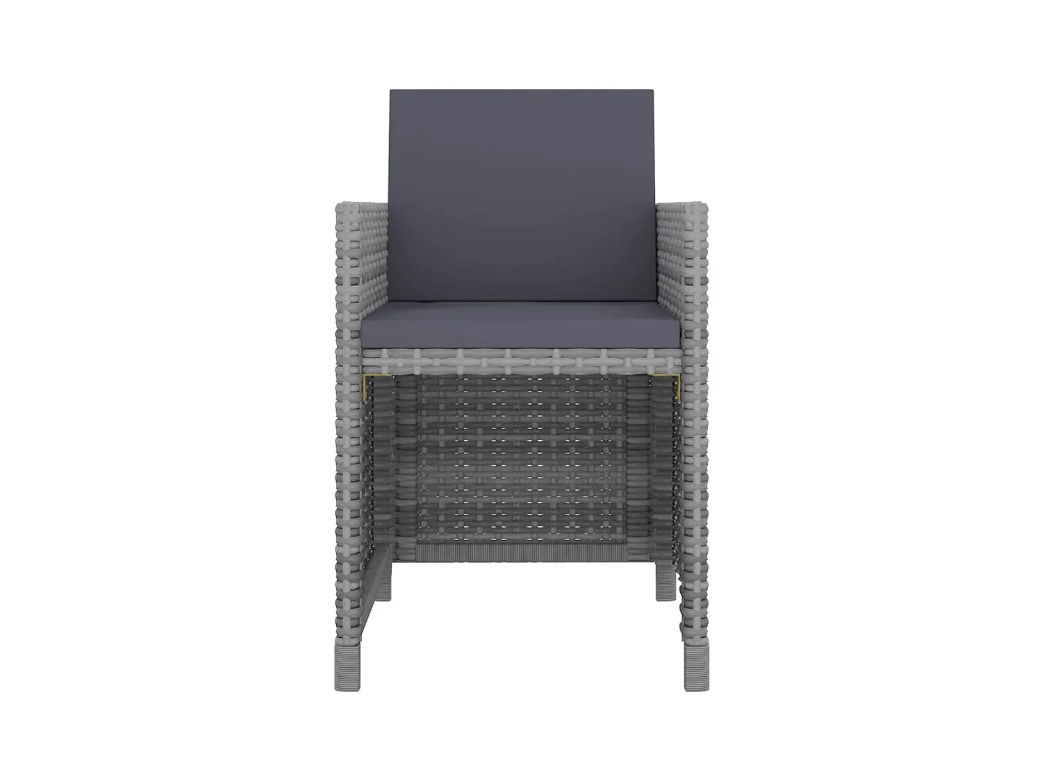 Siracusa  Ensemble à manger d'extérieur 5pcs coussins résine tressée gris