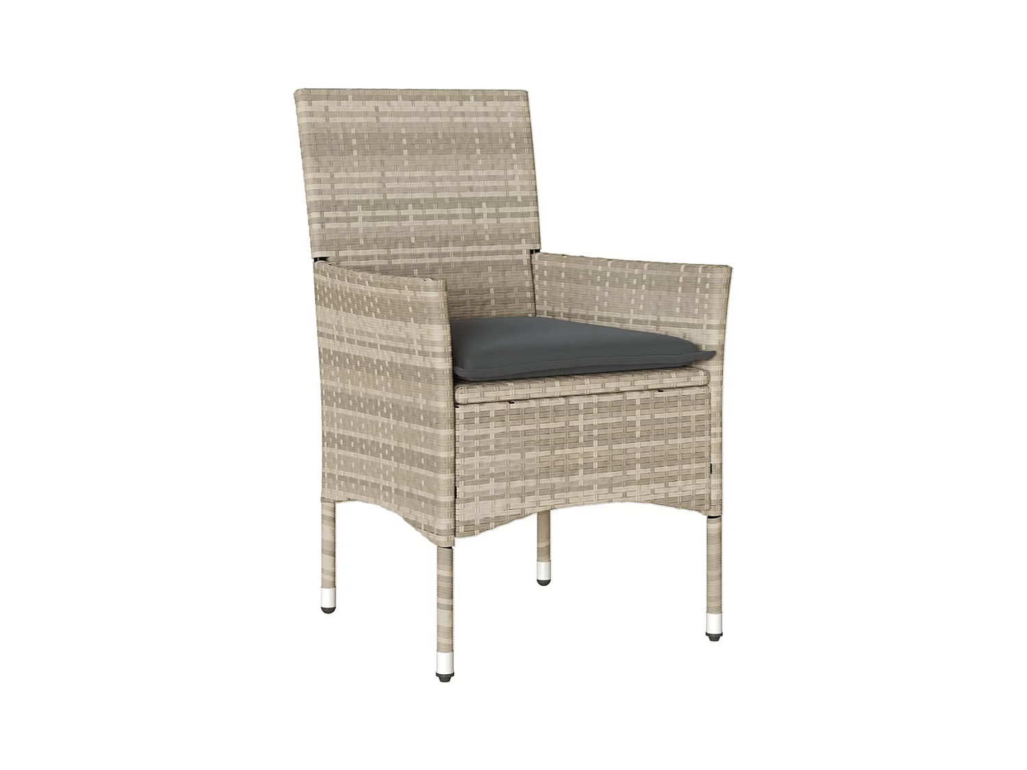 Yorba Linda  Ensemble à manger de jardin avec coussins 3 pcs rotin et verre