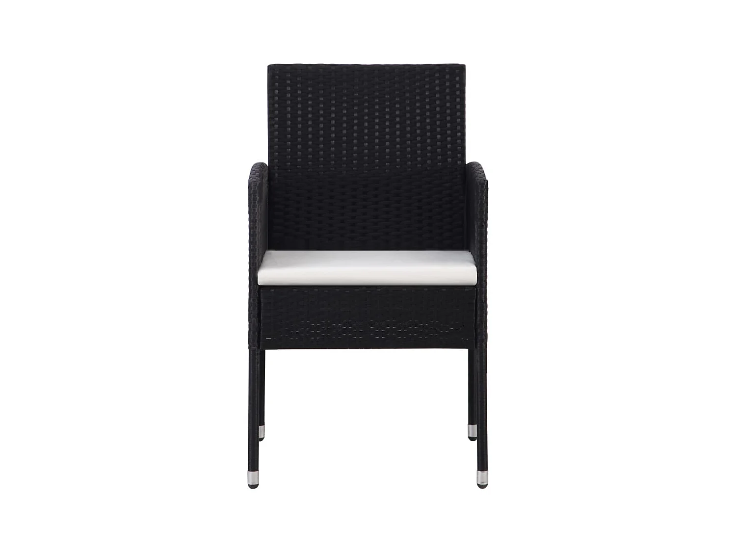 Lazzaro  Ensemble à manger de jardin 9 pcs noir résine tressée et acier