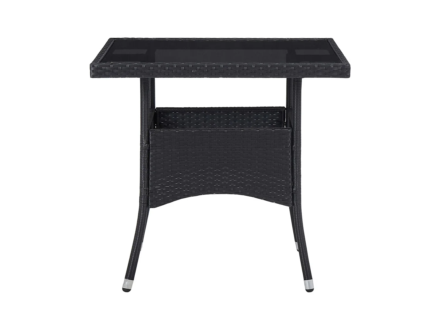 Løgumkloster  5-delige Tuinset poly rattan en acaciahout zwart