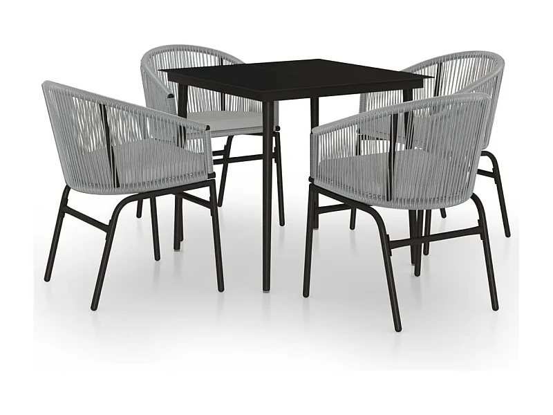 Belric  5-delige Tuinset grijs