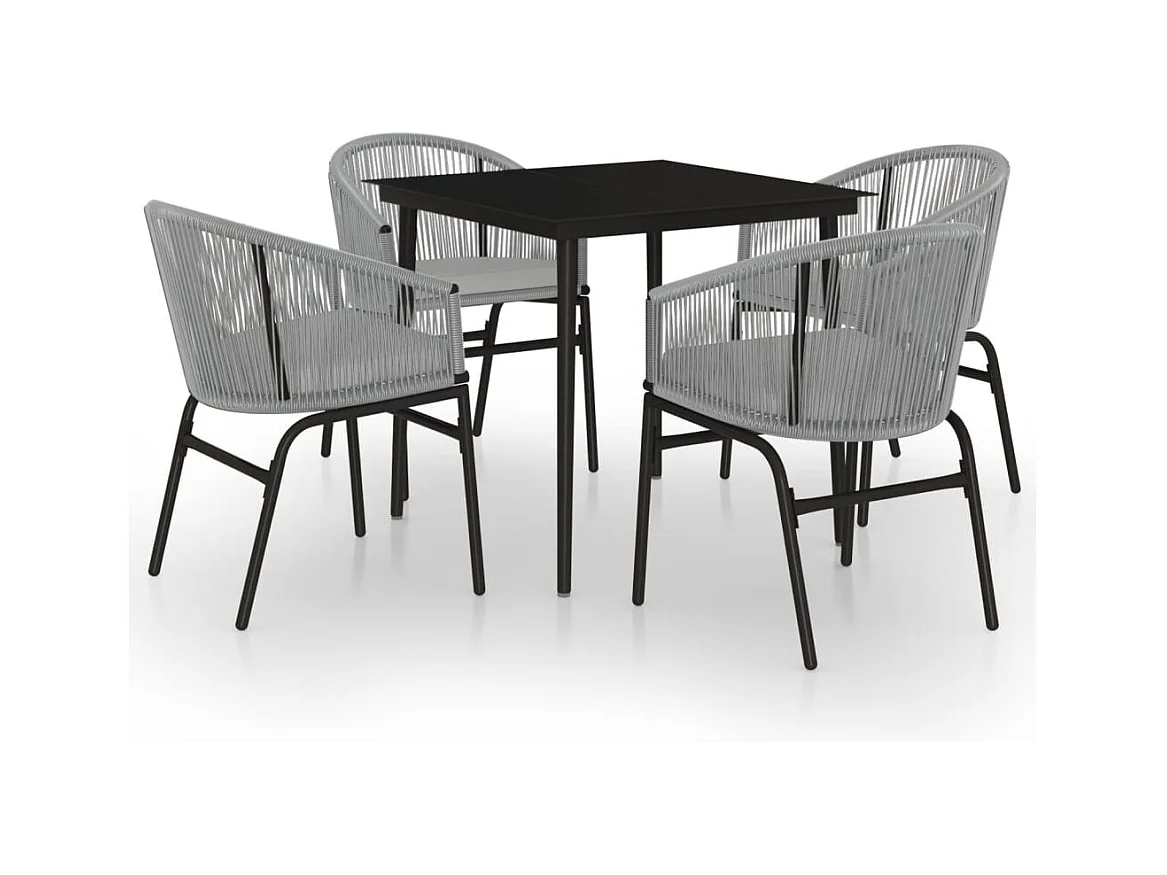 Belric  5-delige Tuinset grijs