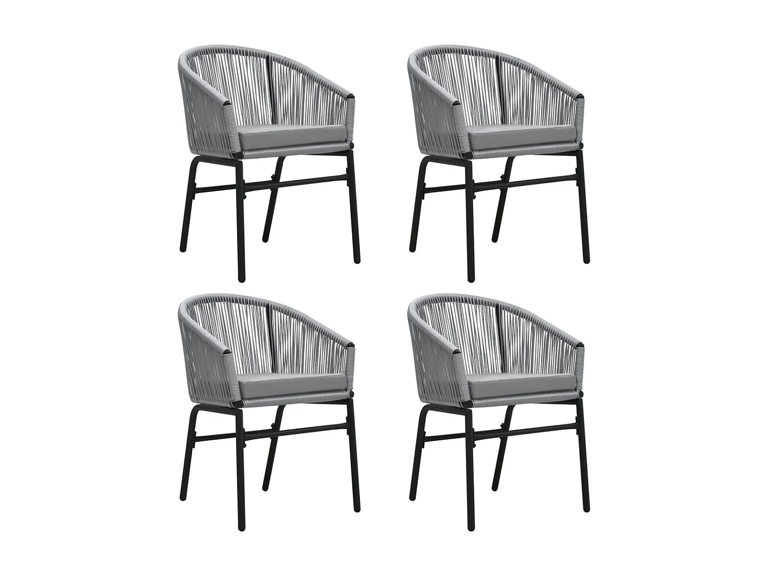 Belric  Ensemble à manger de jardin 5 pcs Gris