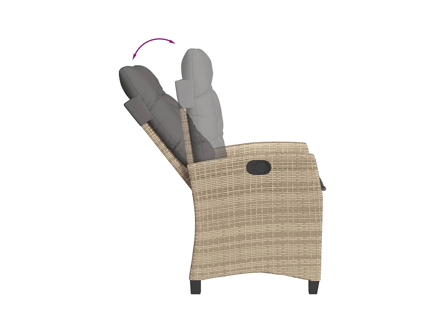 Rochester  5-delige Tuinset met kussens poly rattan gemengd beige