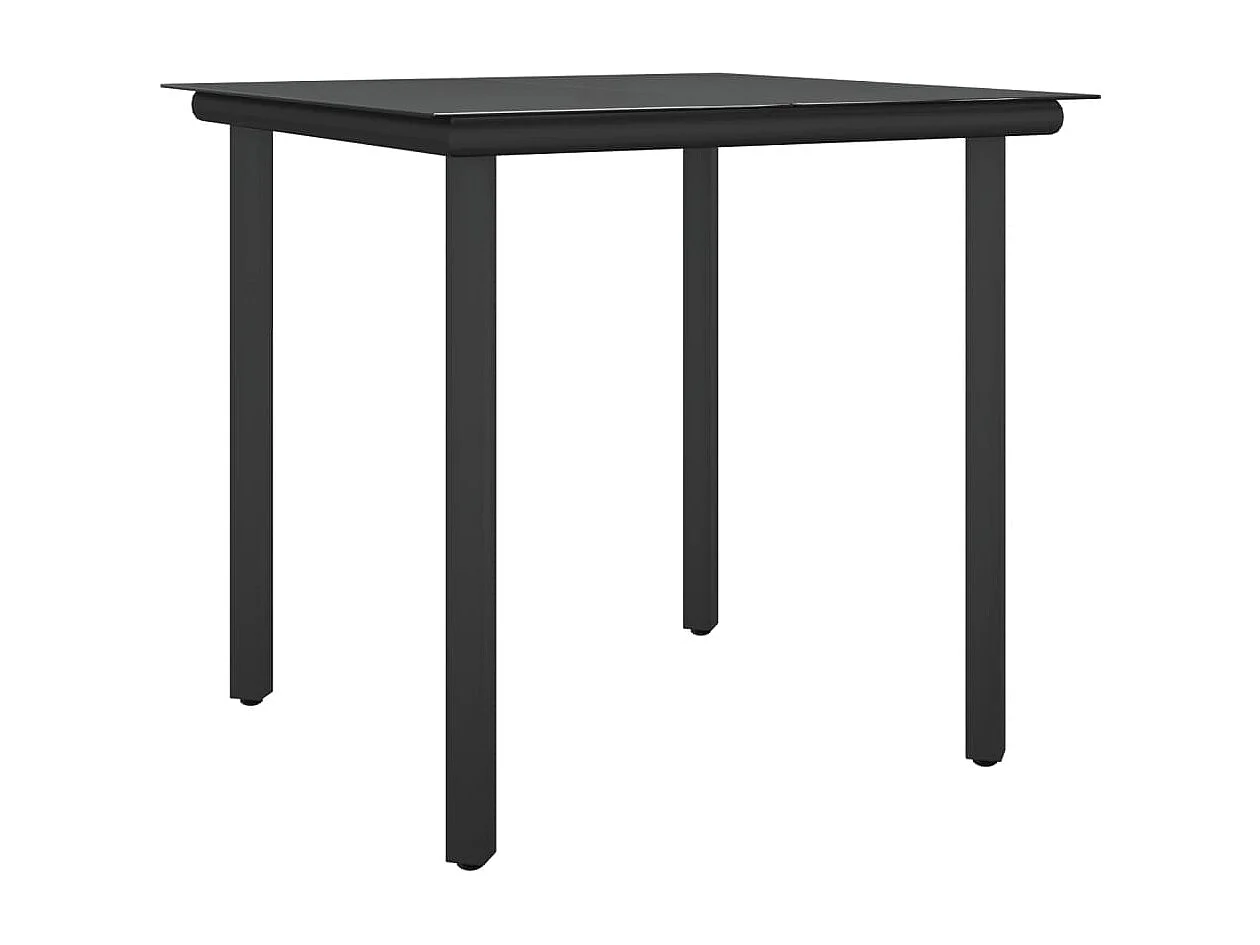 Leonie  Ensemble à manger de jardin 5 pcs coussins résine tressée acier