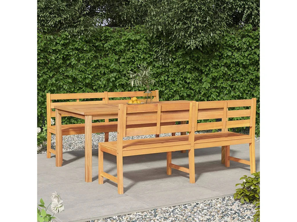 Prolenta Premium -  3-delige Tuinset massief teakhout