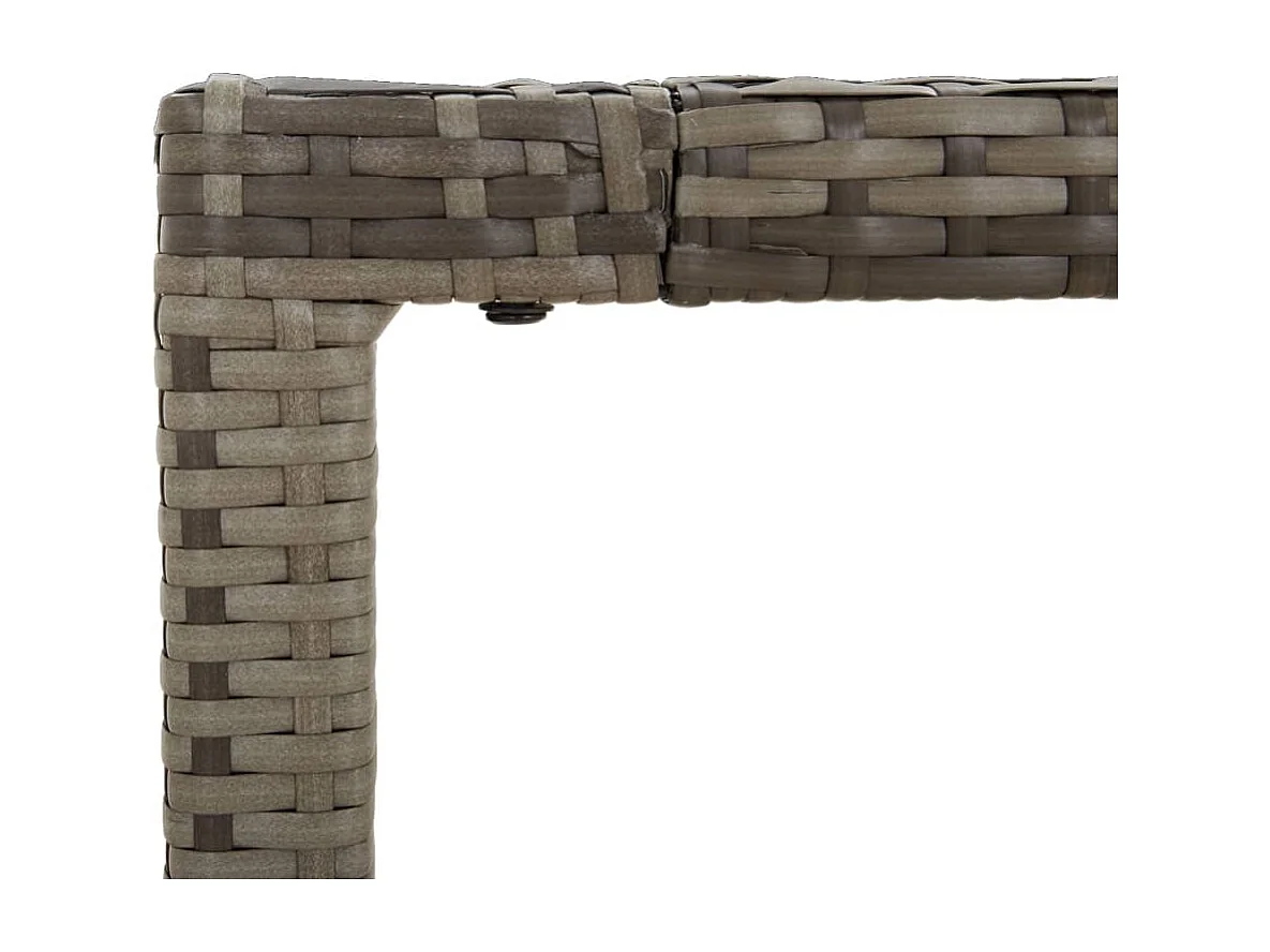 Elviraa  Ensemble à manger de jardin 9 pcs coussins gris résine tressée