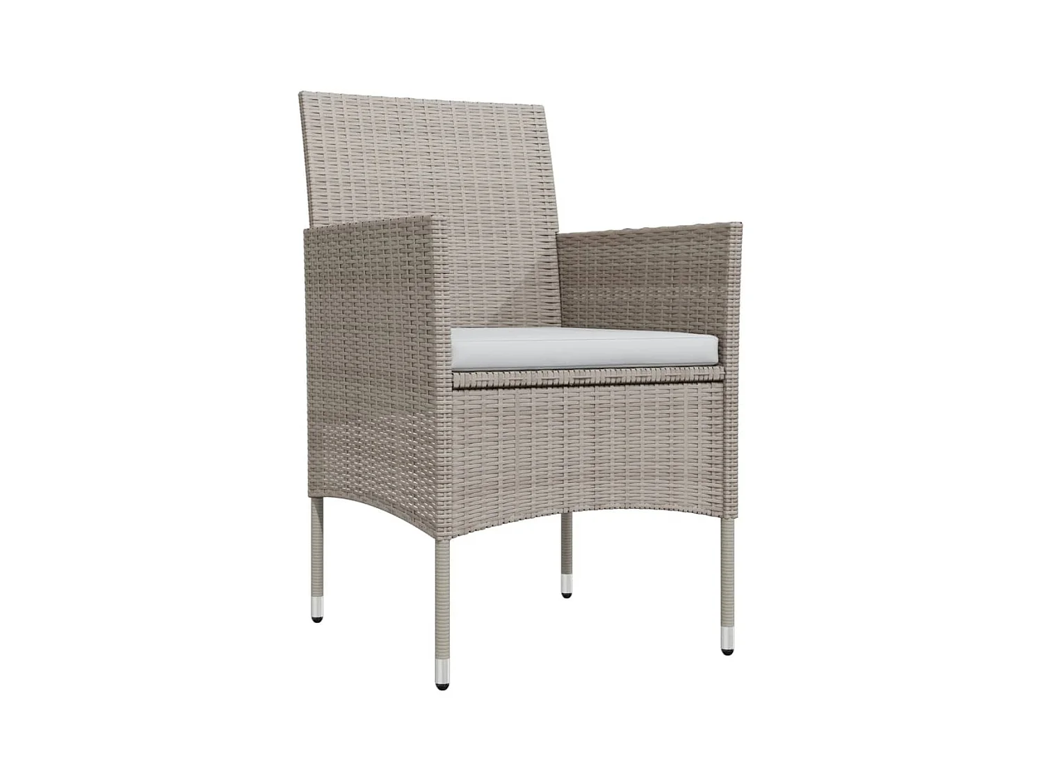 Cesarino  Ensemble à manger de jardin avec coussins 3 pcs Beige et noir