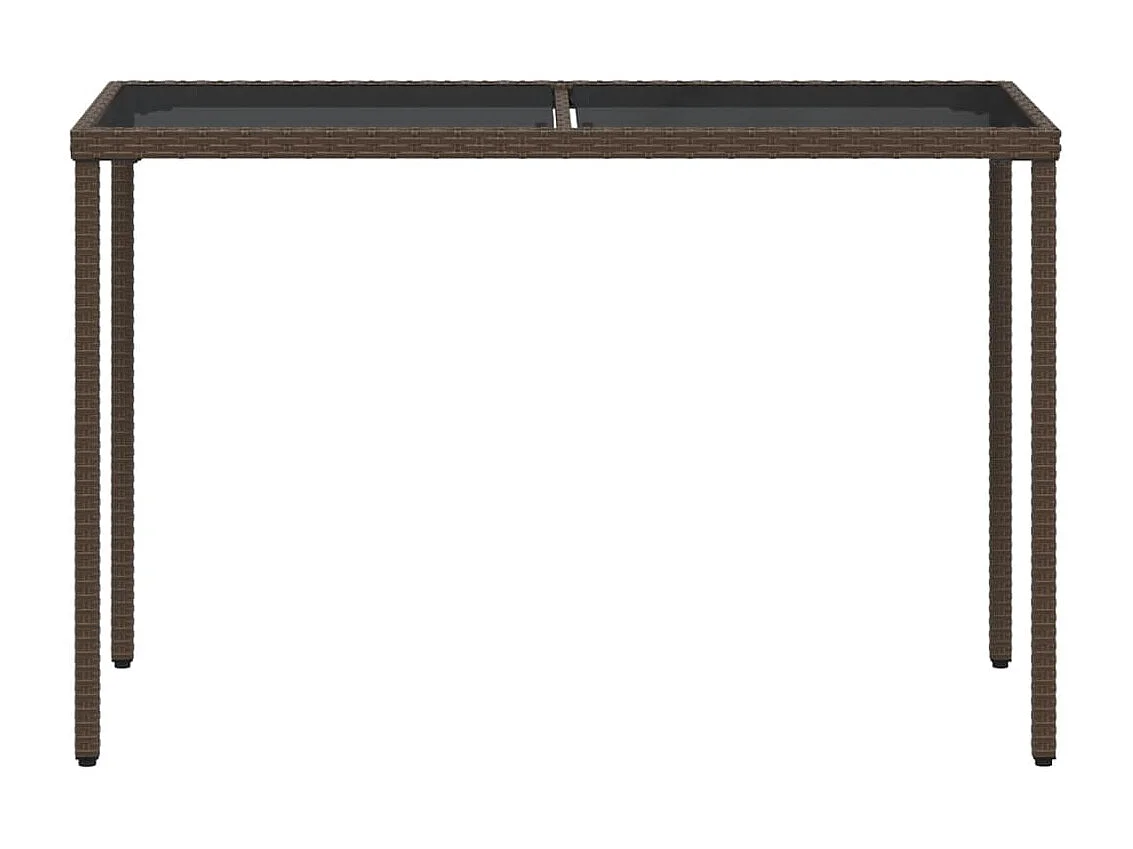 Kelior  Set comedor de jardín 5 piezas y cojines ratán sintético marrón