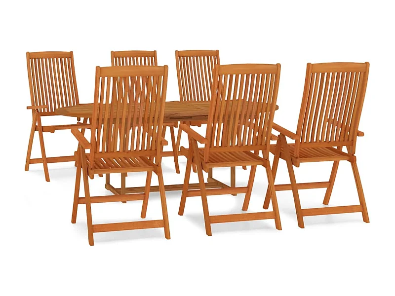 Kurt Alan  Ensemble à manger de jardin 7 pcs Bois d'eucalyptus massif