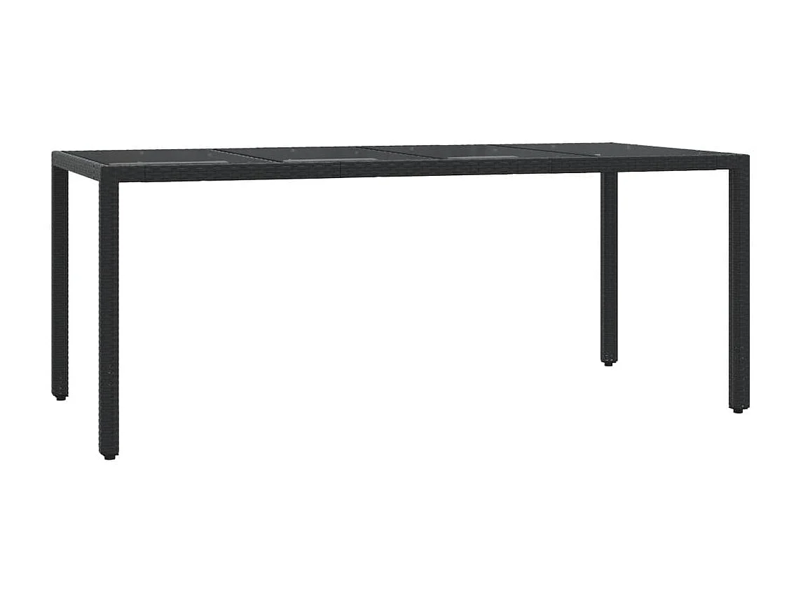 Marco Gianluca  Ensemble à manger de jardin coussins 7pcs Noir Résine tressée