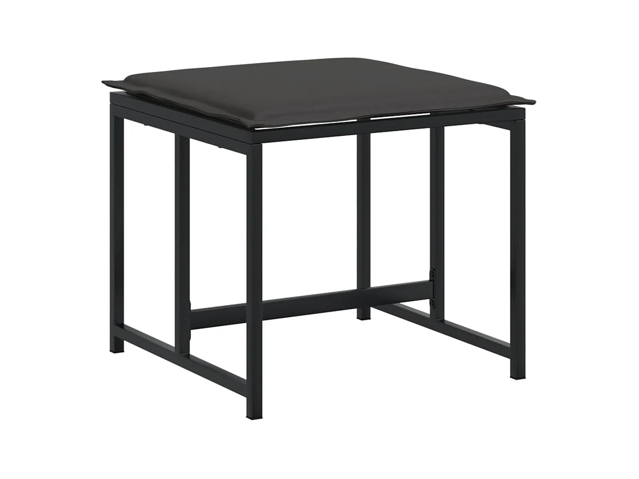 Myrena  Ensemble à manger de jardin avec coussins 17 pcs noir textilène