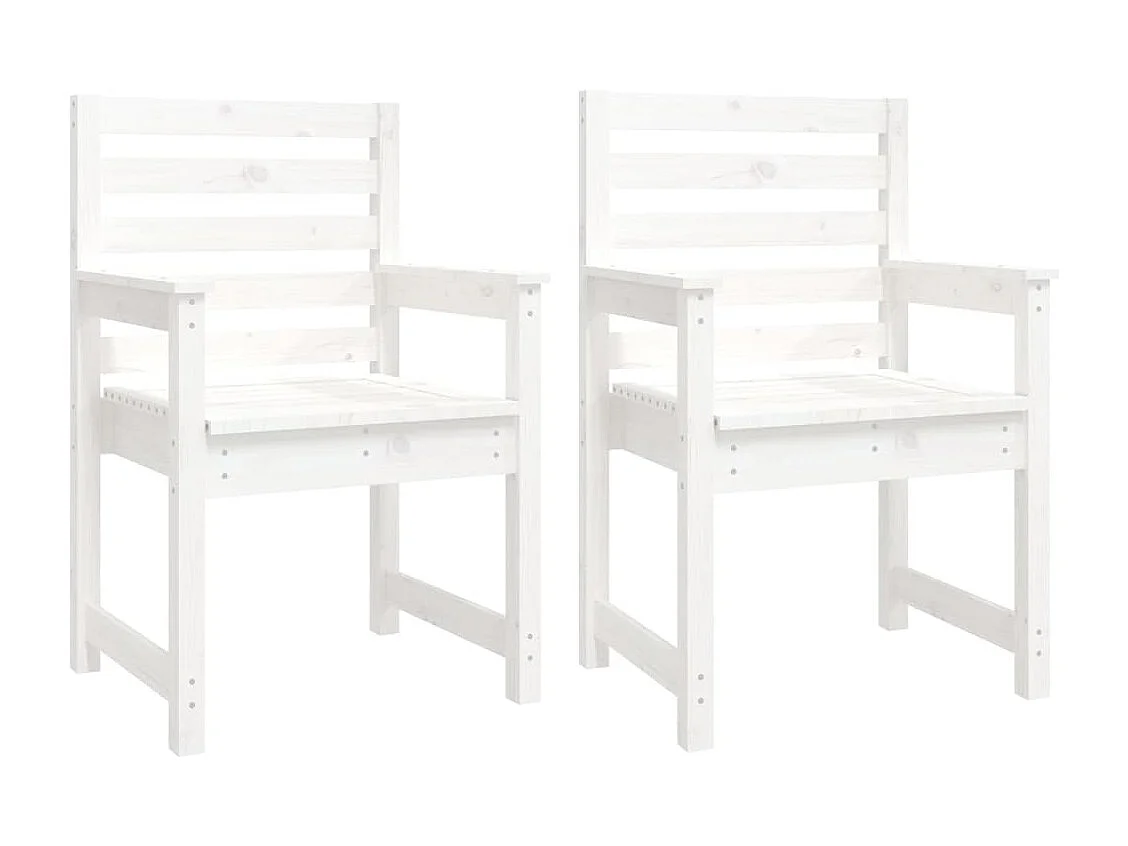 Sophie-Marie-Catherine  Ensemble à manger de jardin 11 pcs blanc bois massif de pin