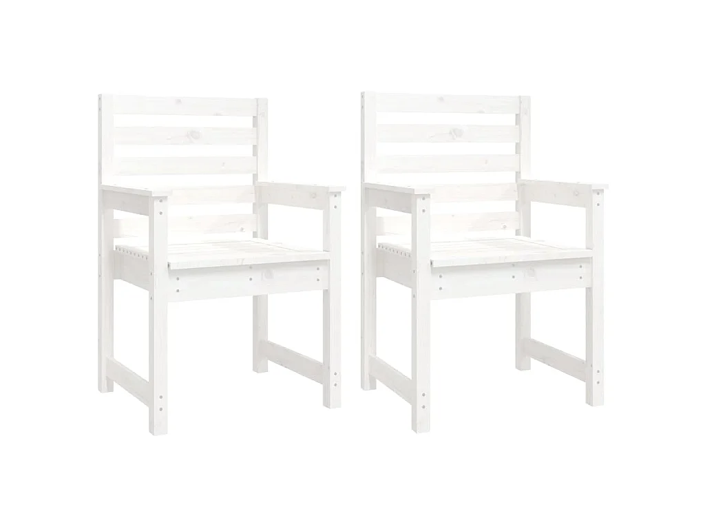 Sophie-Marie-Catherine  Ensemble à manger de jardin 11 pcs blanc bois massif de pin