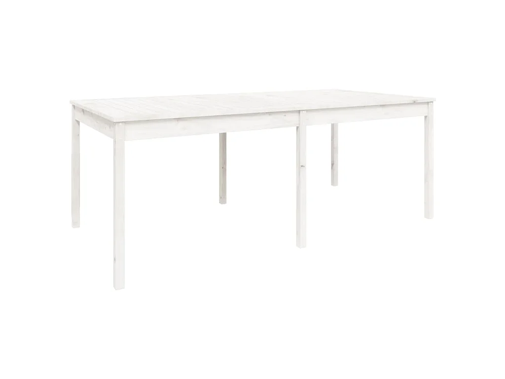Sophie-Marie-Catherine  Ensemble à manger de jardin 11 pcs blanc bois massif de pin