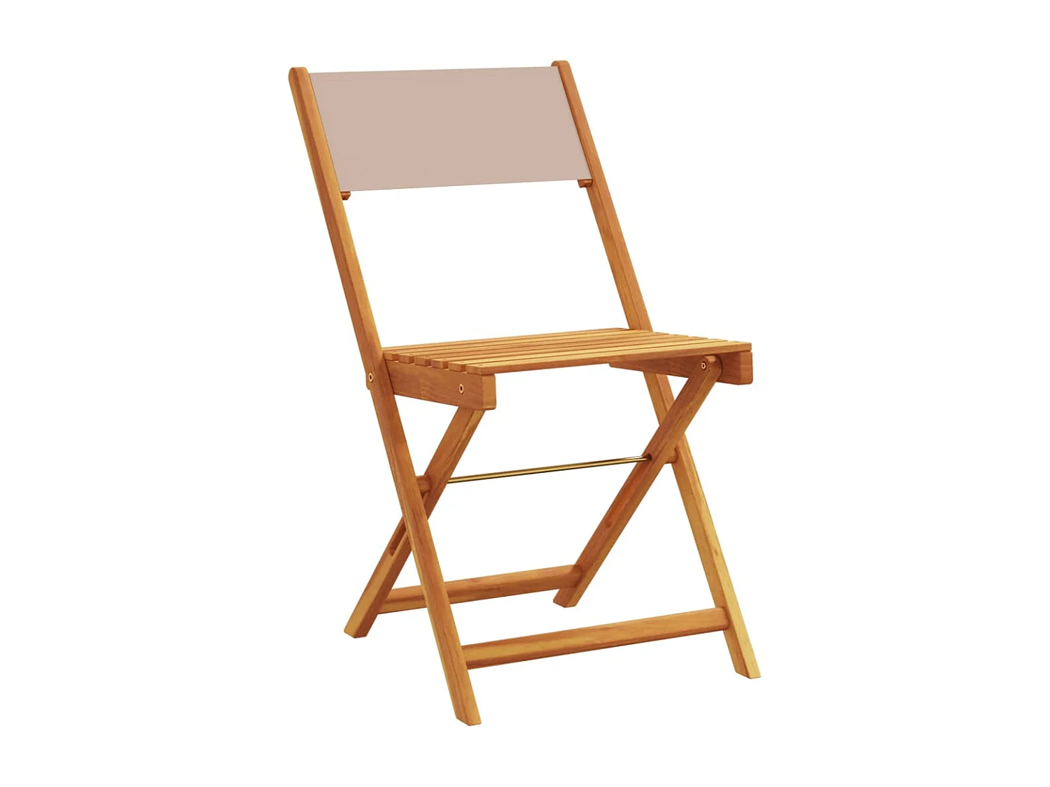 Bay Minette  Ensemble à manger de jardin 5 pcs taupe tissu et bois massif