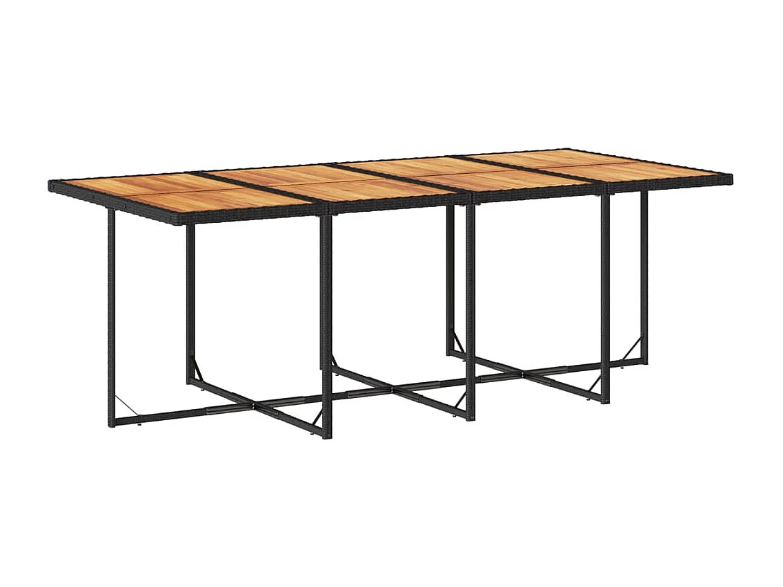 Bonno  Ensemble à manger de jardin 13 pcs coussins noir résine tressée