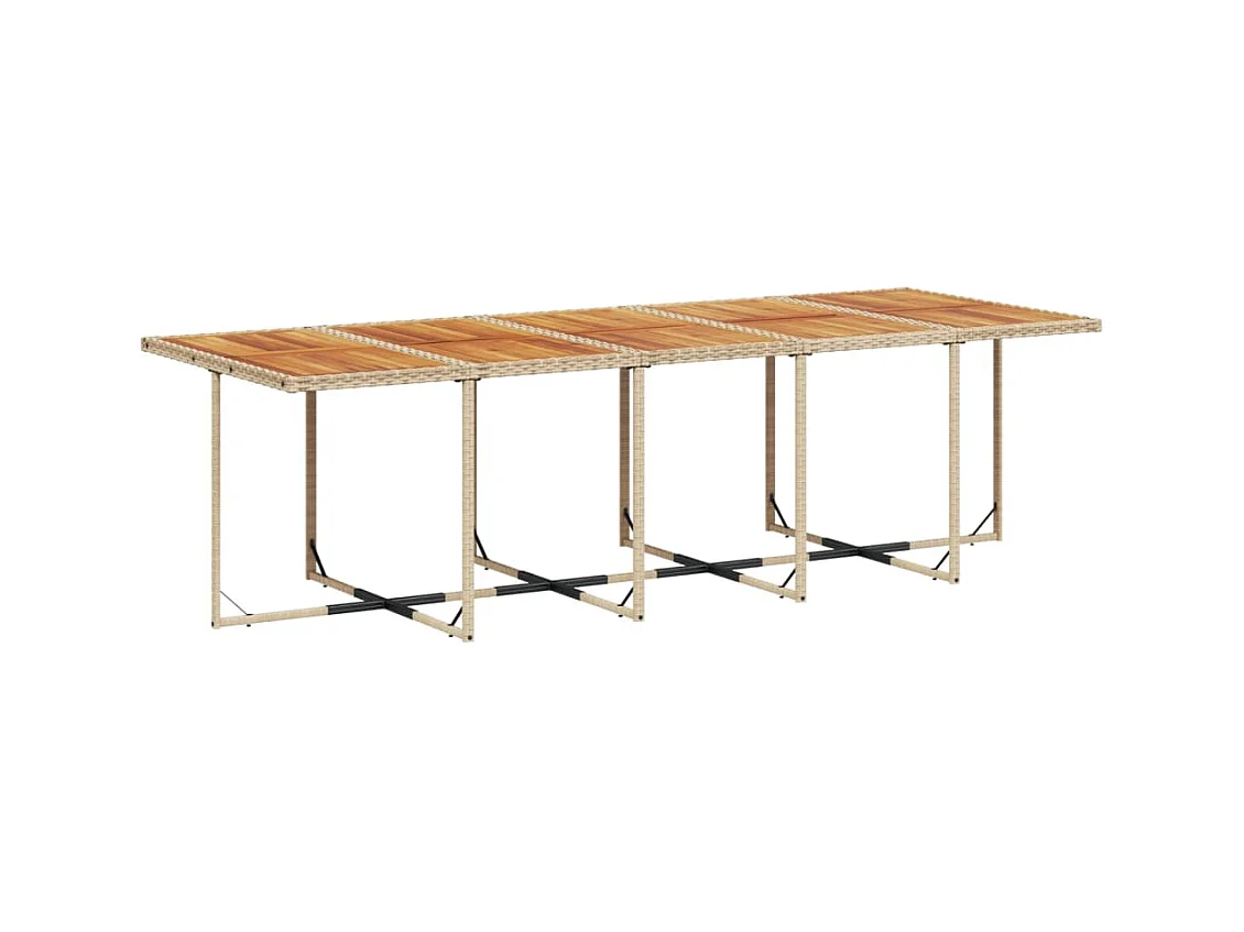 Xeli  Ensemble à manger de jardin et coussins 15 pcs beige