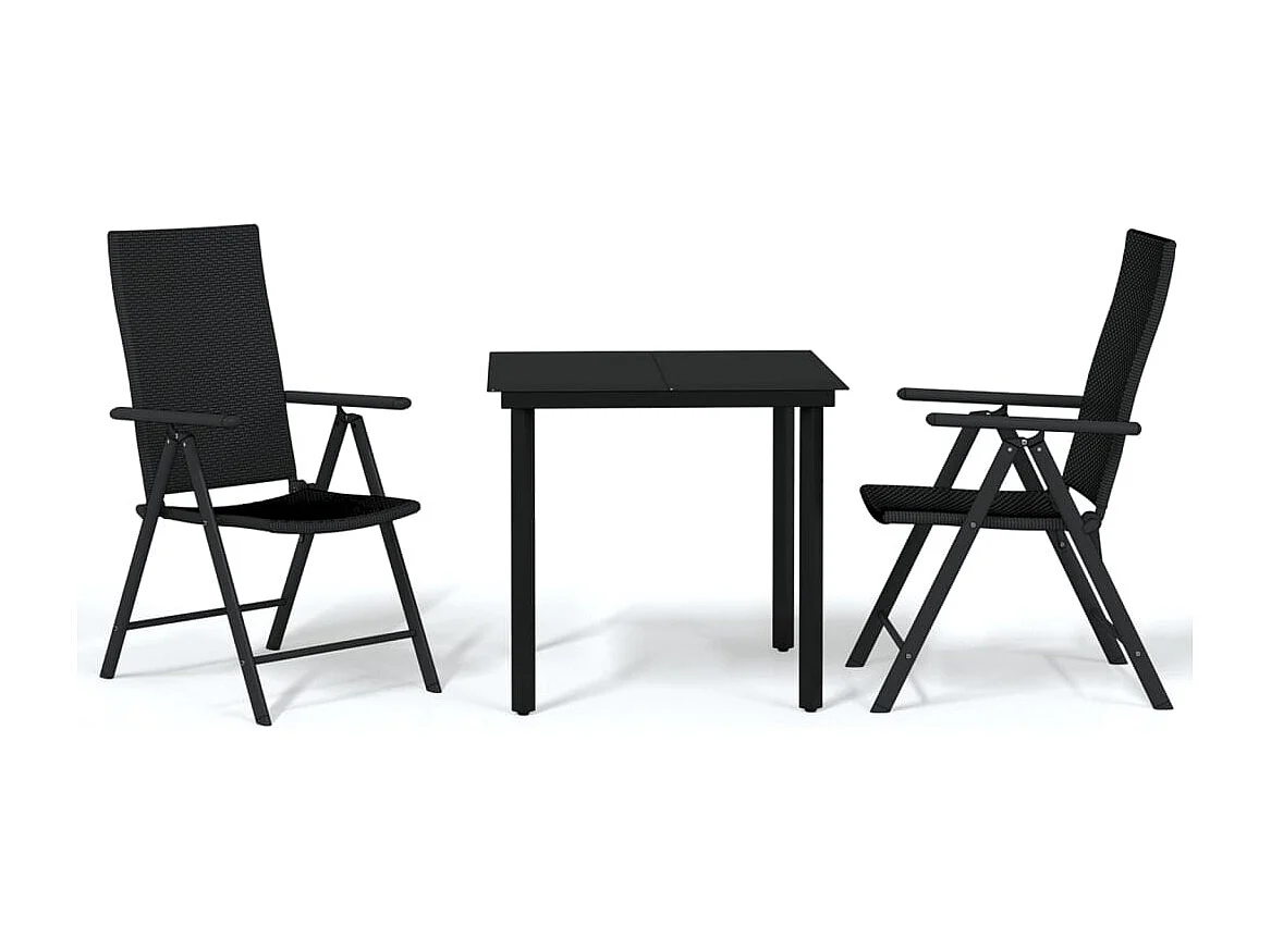 Sondrio  3-delige Tuinset zwart