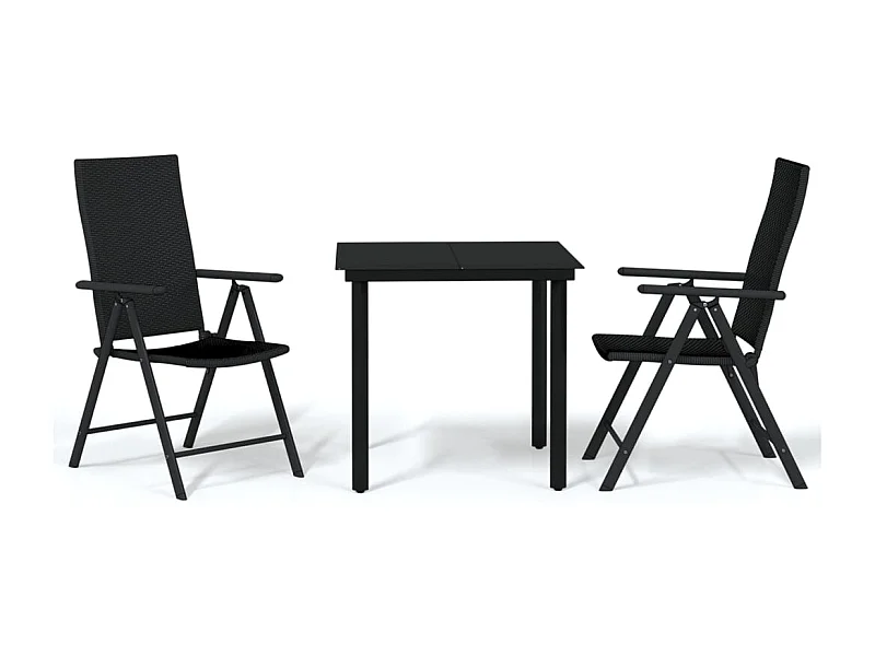 Sondrio  3-delige Tuinset zwart