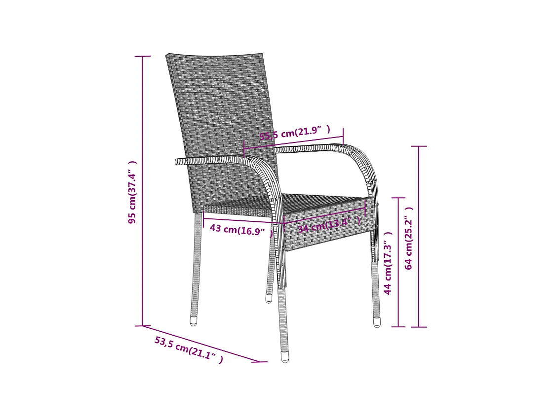 Stoughton  Ensemble à manger de jardin 5 pcs Noir