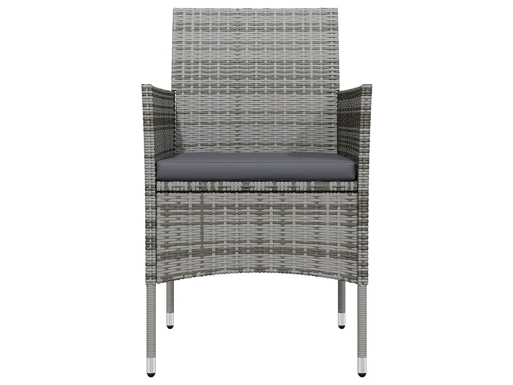Hillsboro  Juego de comedor para jardín 5 piezas con cojines gris y negro