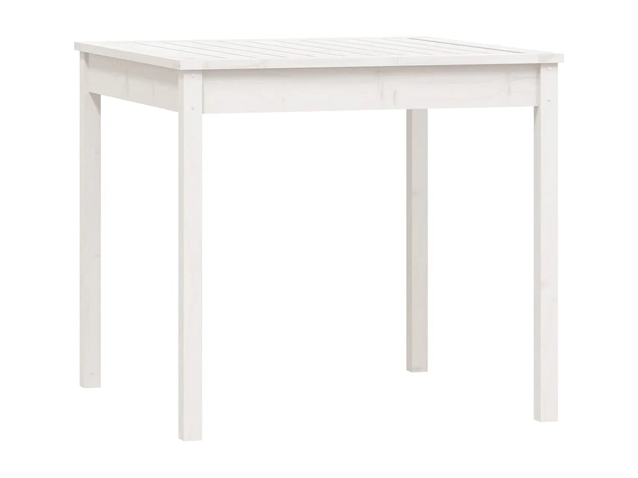 Adrien  Ensemble à manger de jardin 5 pcs blanc bois massif de pin