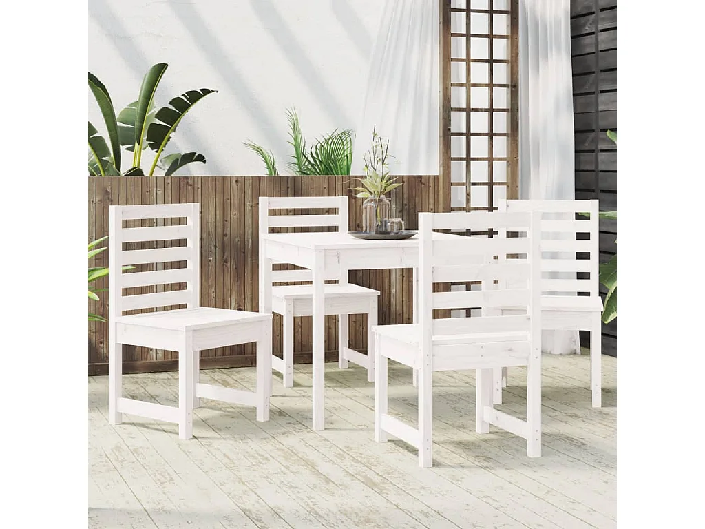 Adrien  5-delige Tuinset massief grenenhout wit