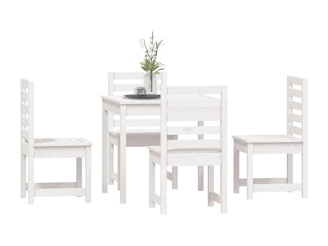 Adrien  5-delige Tuinset massief grenenhout wit