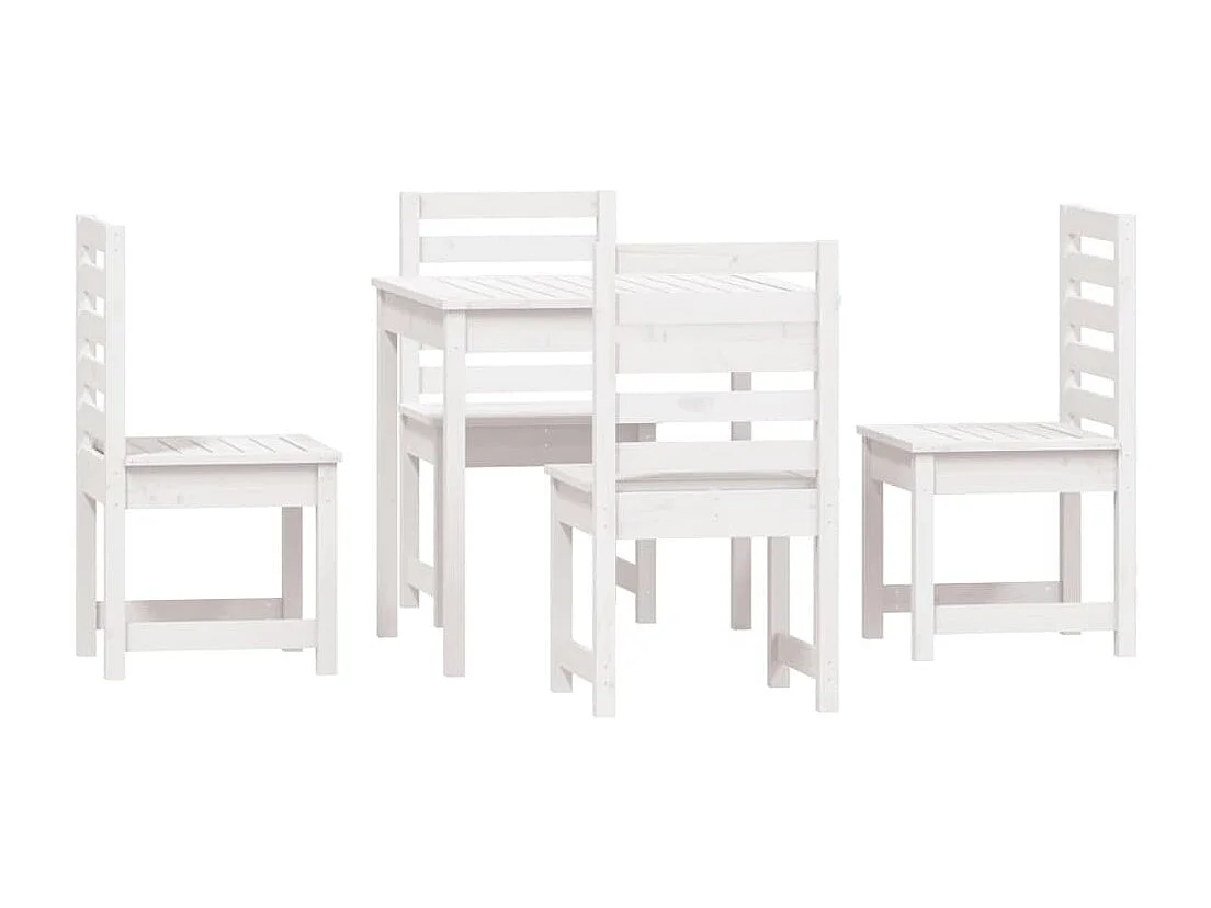 Adrien  5-delige Tuinset massief grenenhout wit