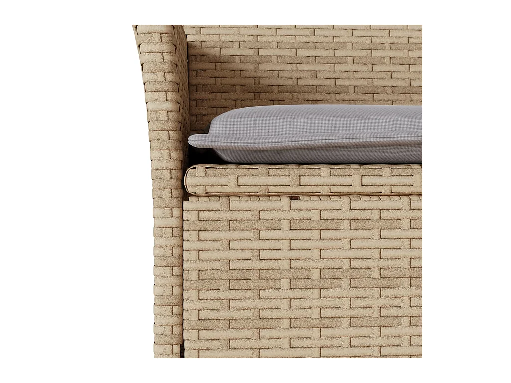 Stafford Springs  3-delige Tuinset met kussens poly rattan en glas beige