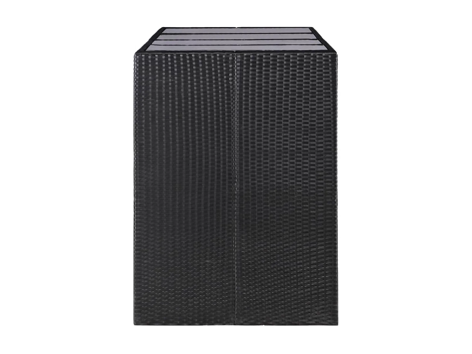 Garden Furniture -  Ensemble à manger d'extérieur 9 pcs Résine tressée Noir