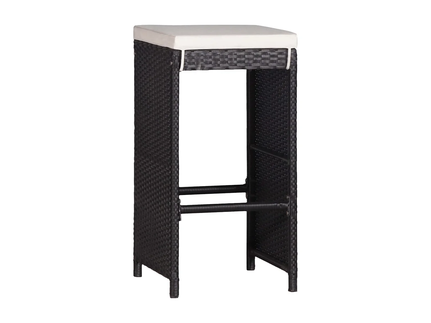 Garden Furniture -  Ensemble à manger d'extérieur 9 pcs Résine tressée Noir