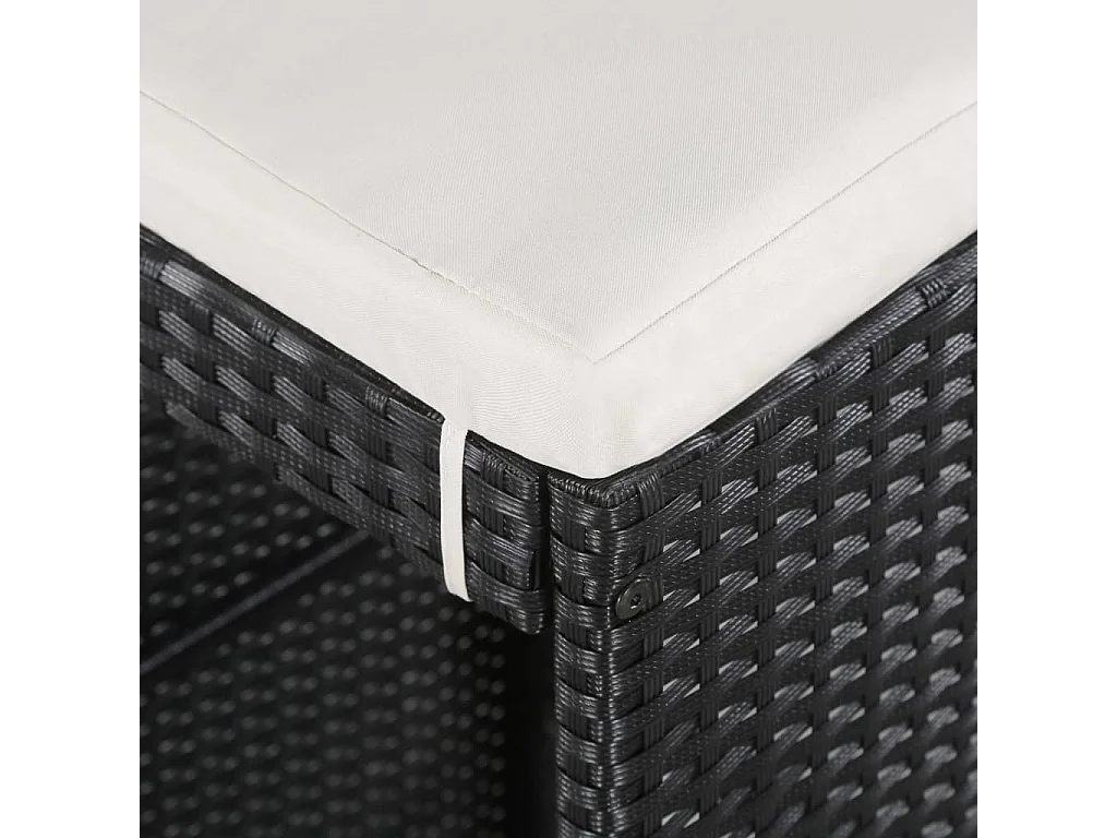 Garden Furniture -  Ensemble à manger d'extérieur 9 pcs Résine tressée Noir