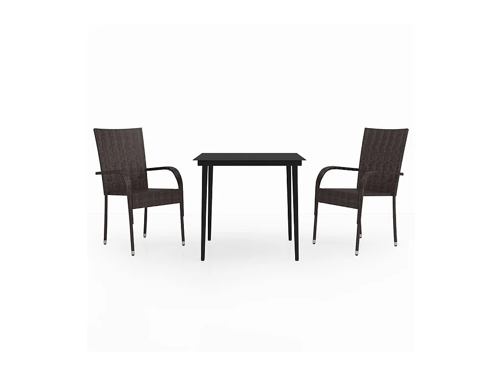 Boiling Springs  3-delige Tuinset bruin en zwart