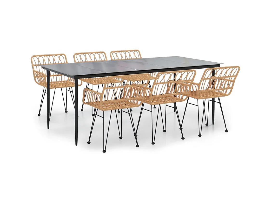 Arkadelphia  7-delige Tuinset poly rattan