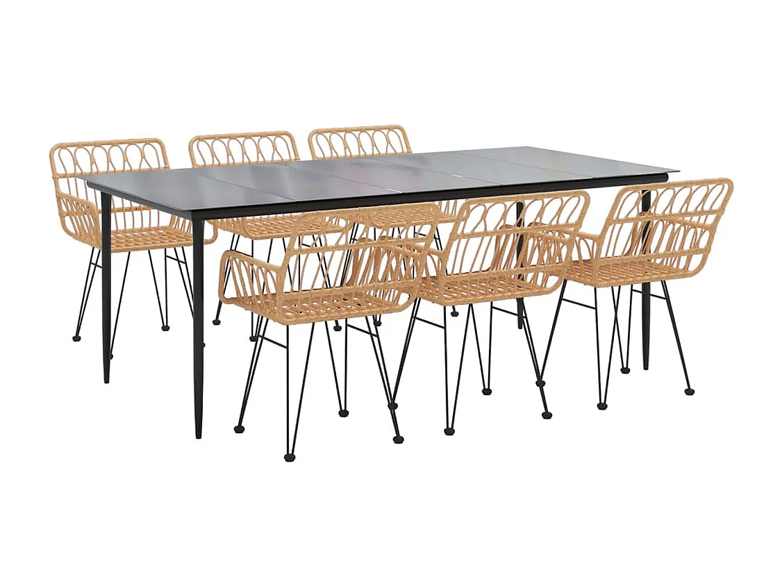 Arkadelphia  7-delige Tuinset poly rattan