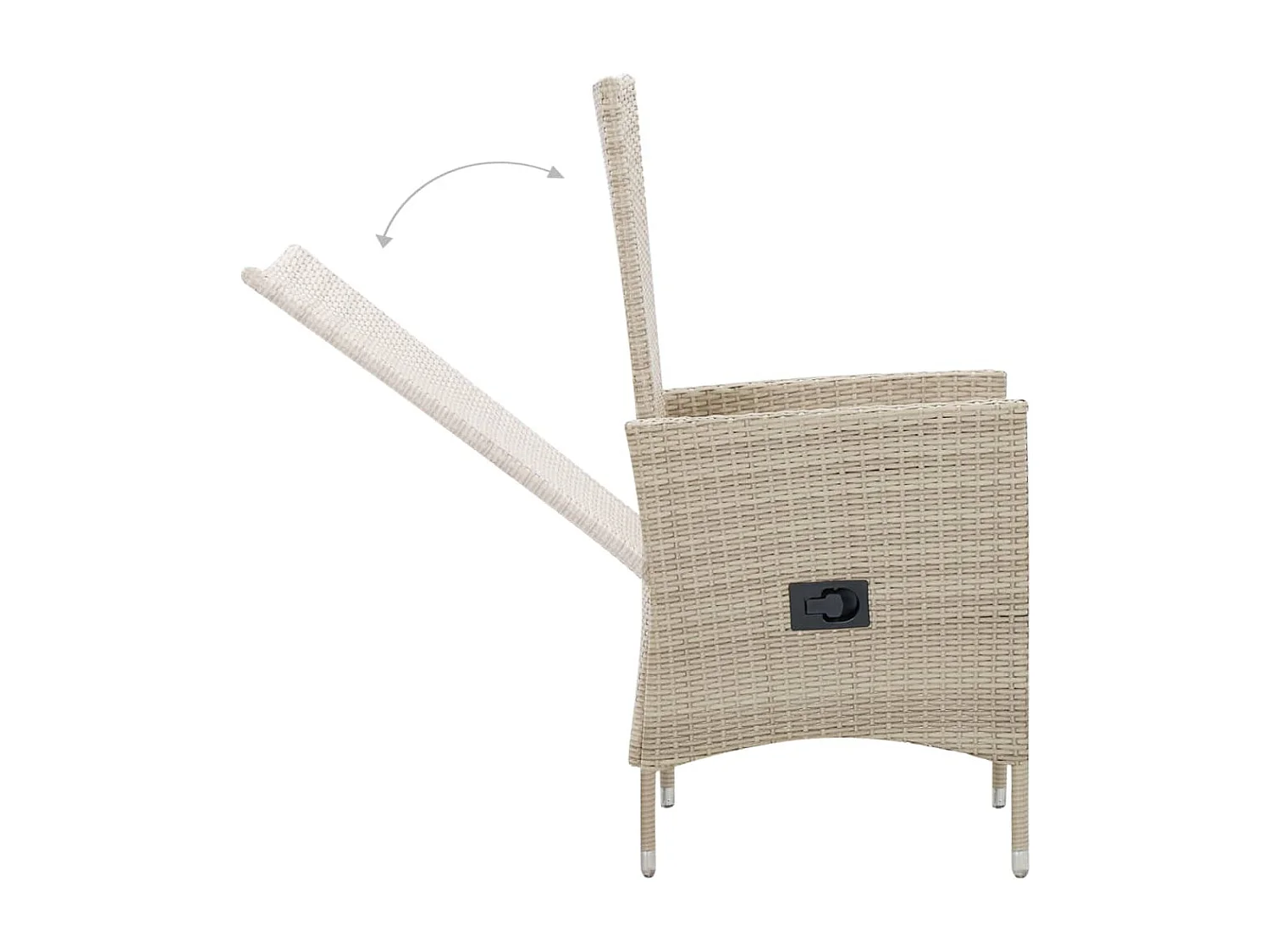 Bahae  Set comedor de jardín 9 piezas y cojines ratán sintético beige