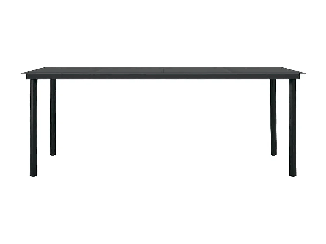 Union  Ensemble à manger de jardin coussins 7pcs Gris et noir