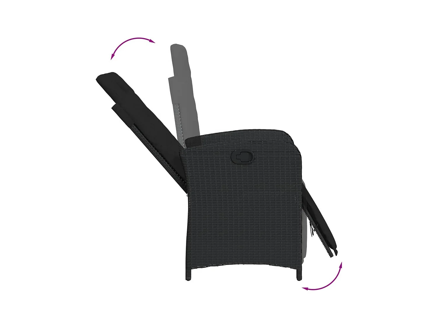 Hillside  5-delige Tuinset met kussens poly rattan zwart