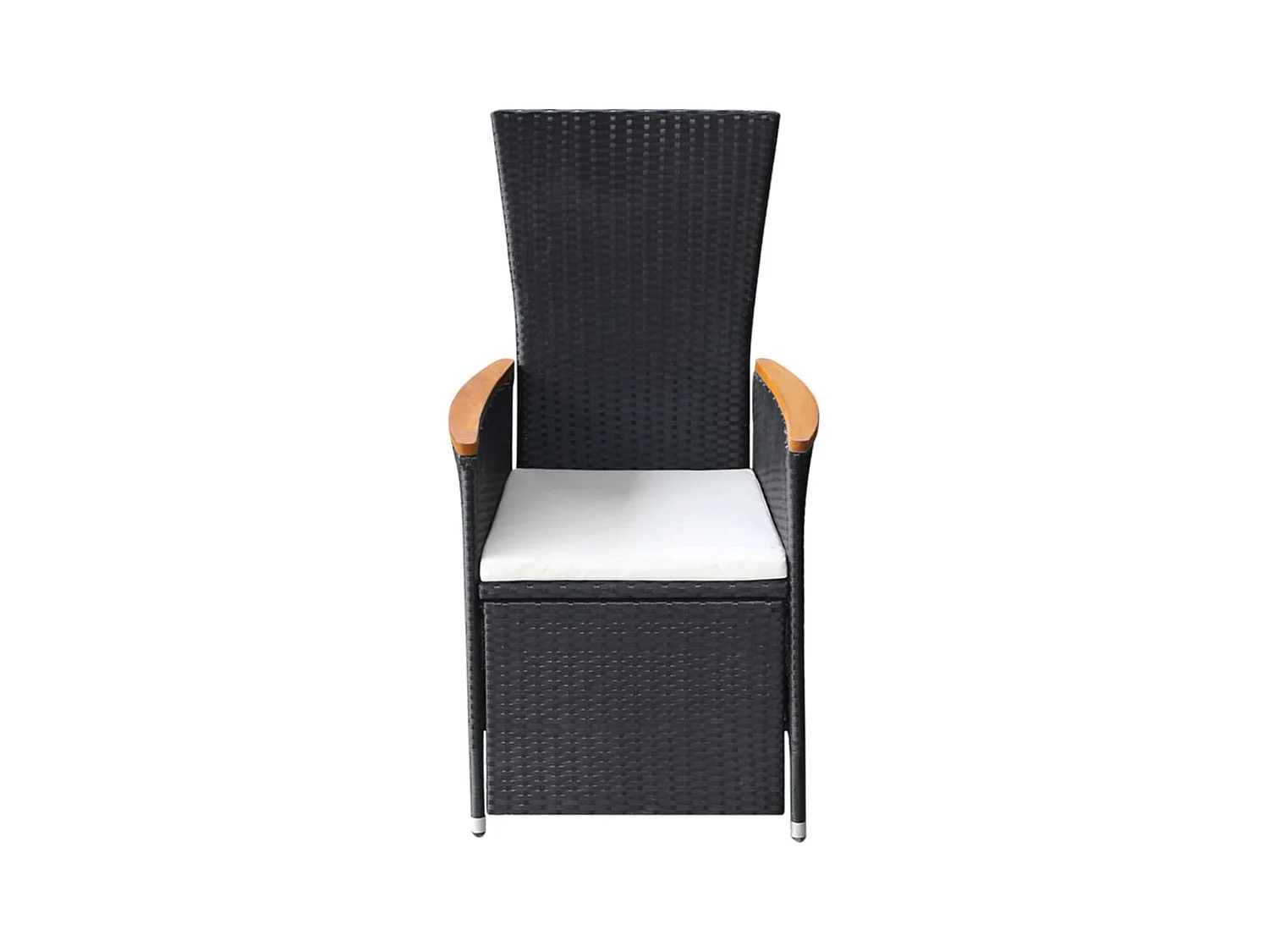 Florissant  Ensemble à manger de jardin avec coussins 9 pcs noir