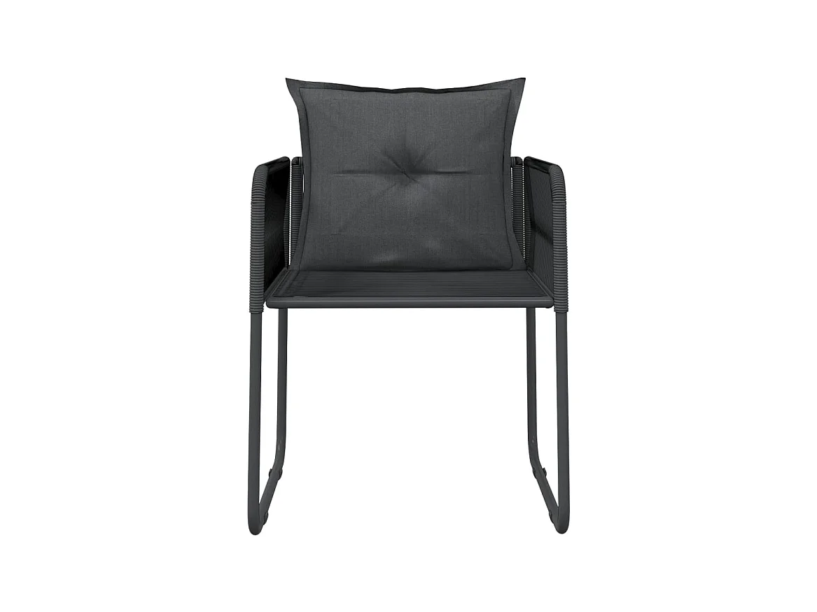 Scandicci  Juego de comedor para jardín 7 piezas negro