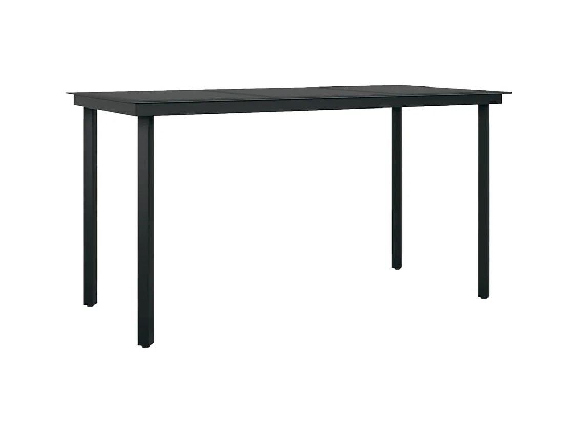 Scandicci  Juego de comedor para jardín 7 piezas negro