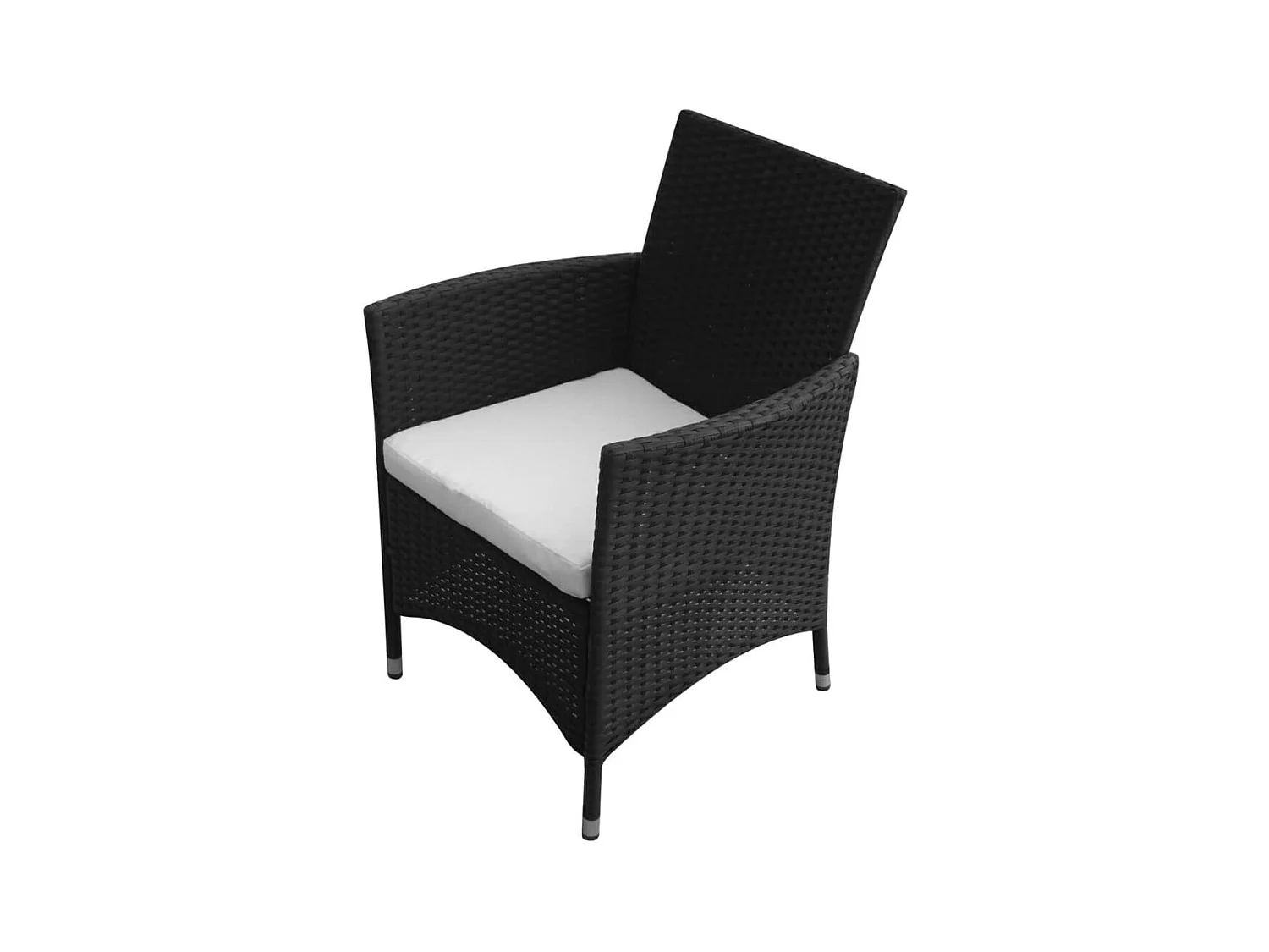 Fea  Ensemble à manger d'extérieur 5pcs avec coussins Résine tressée