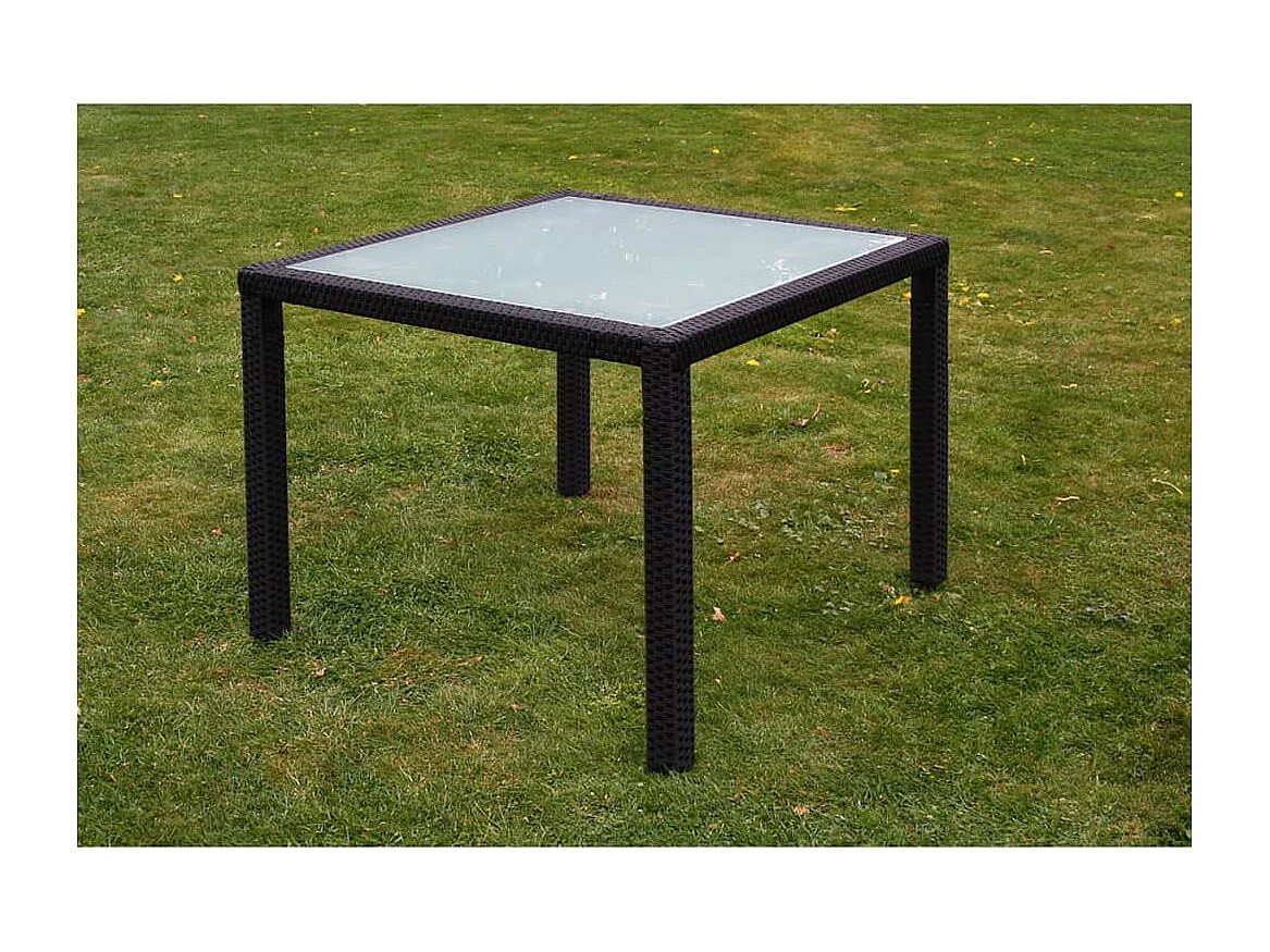 Fea  5-delige Tuinset met kussens poly rattan zwart