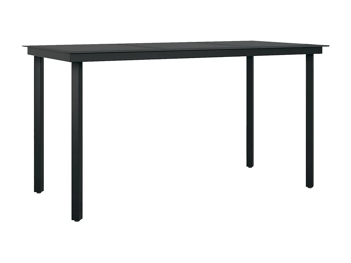 Stoughton  Ensemble à manger de jardin 7 pcs Noir