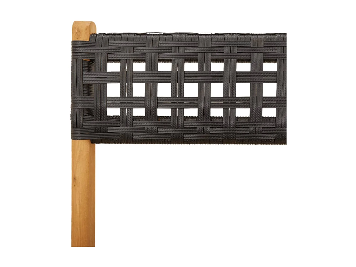 Niek  Ensemble à manger de jardin 5 pcs résine tressée et bois massif